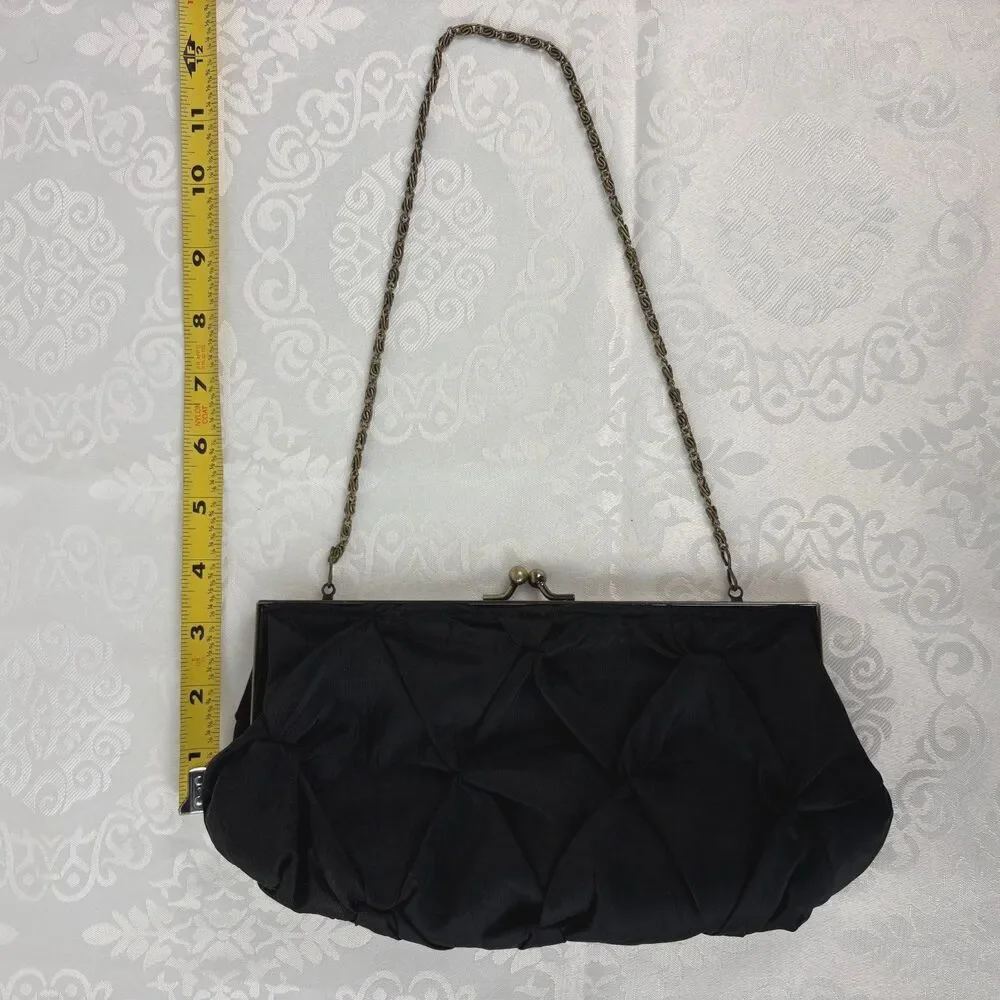Vintage Bag Clutch Chain Quilted Classy Cocktail Event Wedding Guest Party